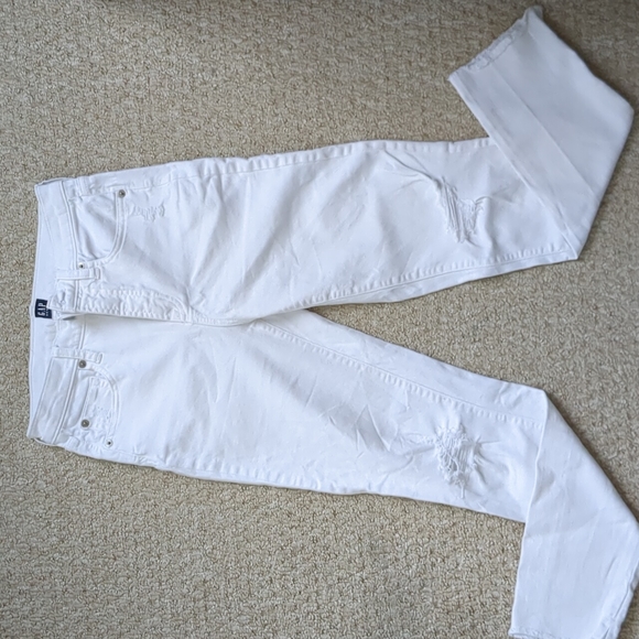 Gap true Skinny Jean white distressed knees, size 25 - Picture 2 of 4